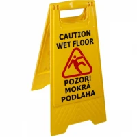 Tabuľa výstražná pozor mokrá podlaha